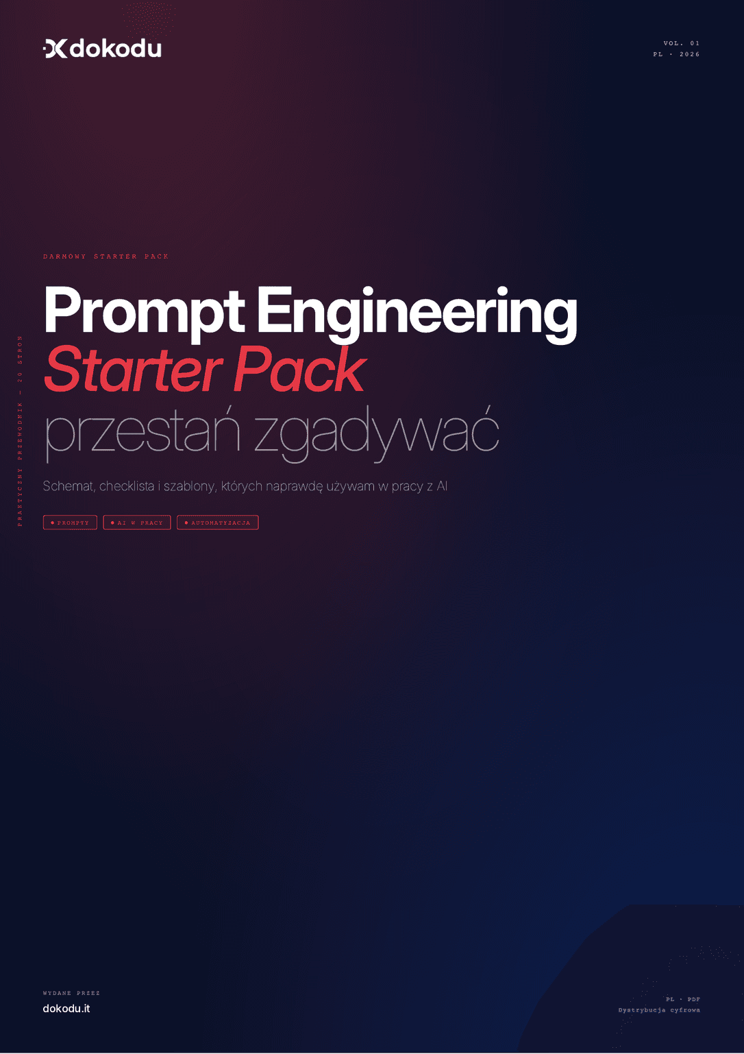 Prompt Engineering Starter Pack — okładka darmowego pakietu Kacpra Sieradzińskiego
